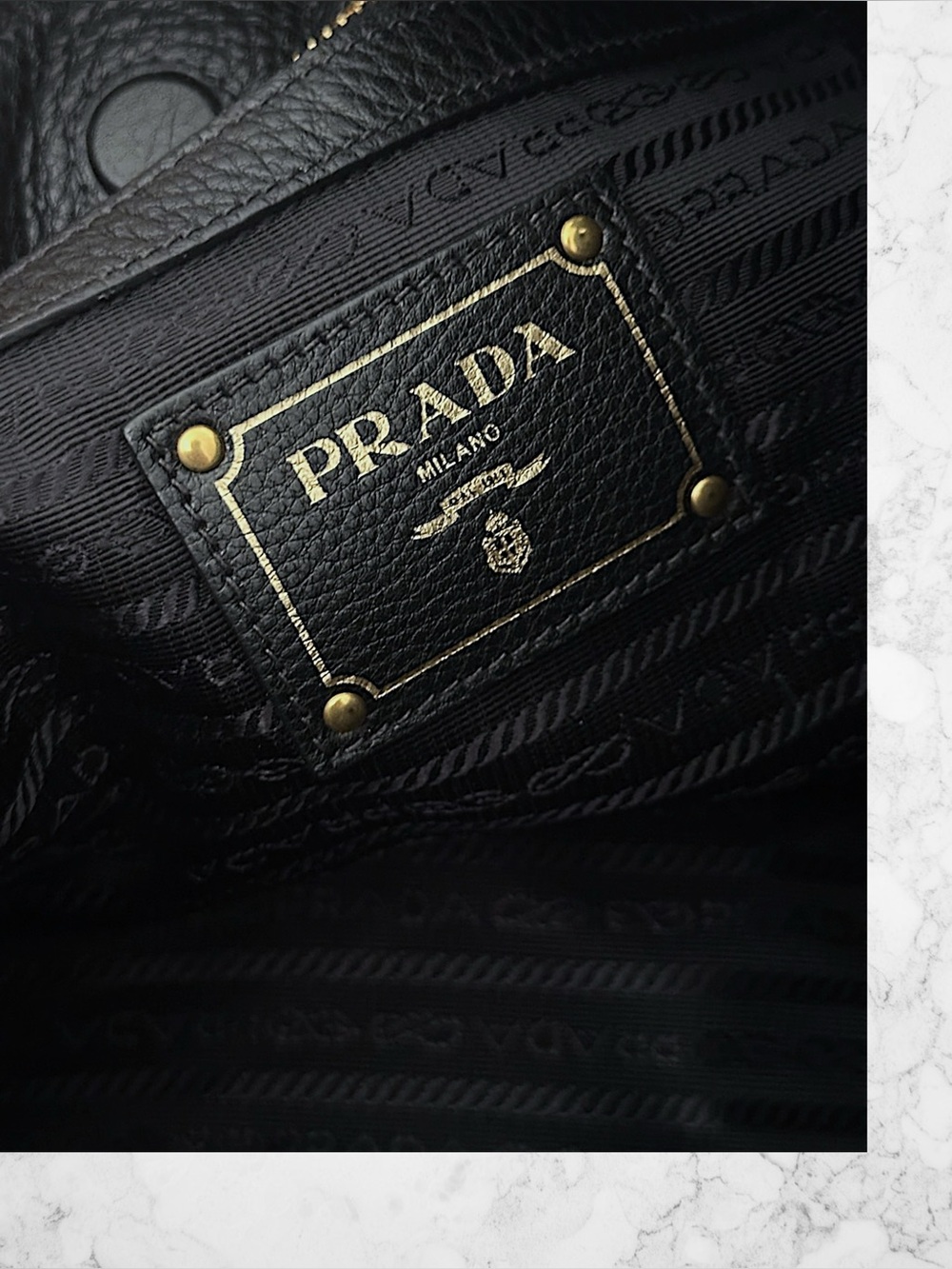 Prada Logo Vitello Daino Bag - Picture 10 of 15